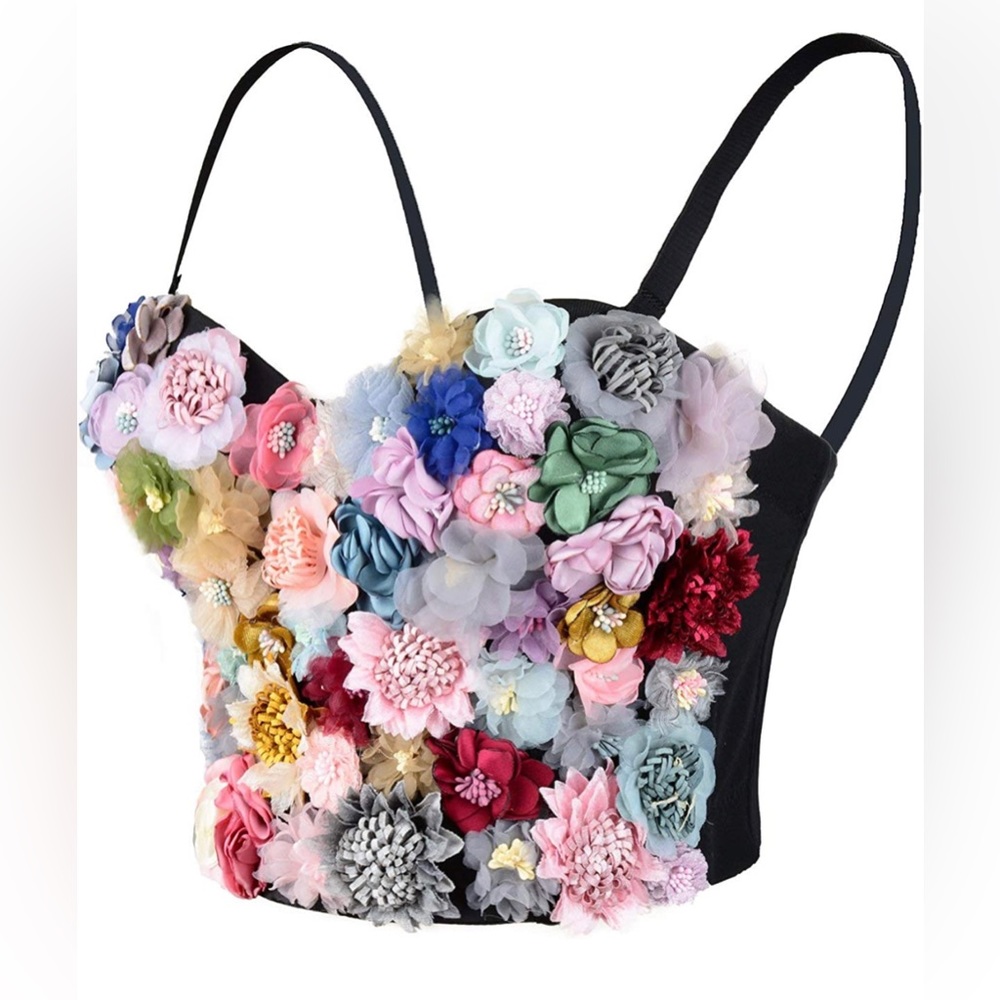 Flower bustier top, size XL